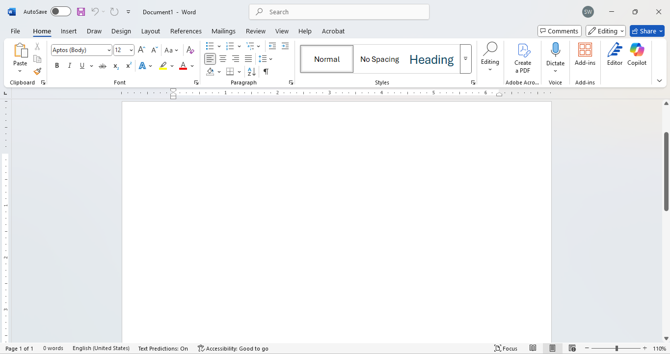Word interface